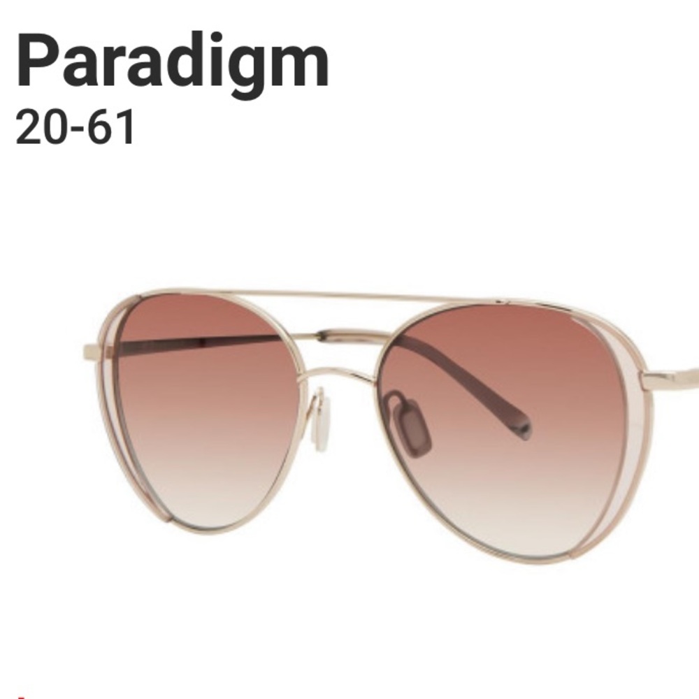 Paradigm Rose Gold Aviator Sunglasses